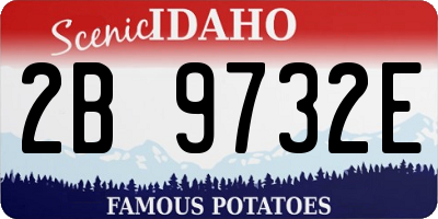 ID license plate 2B9732E