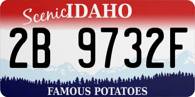 ID license plate 2B9732F