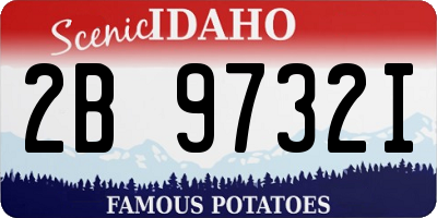 ID license plate 2B9732I