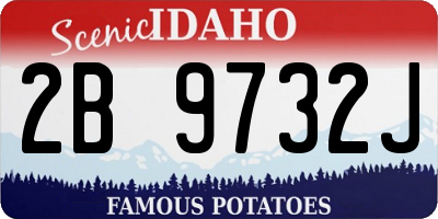 ID license plate 2B9732J