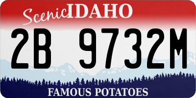 ID license plate 2B9732M