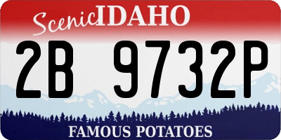 ID license plate 2B9732P