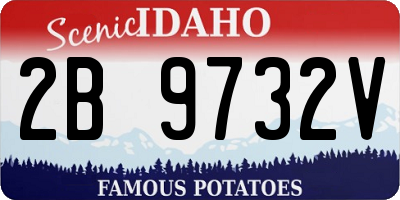 ID license plate 2B9732V