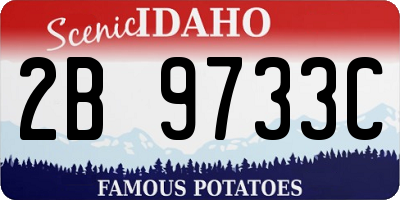ID license plate 2B9733C