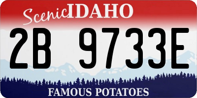 ID license plate 2B9733E