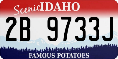 ID license plate 2B9733J
