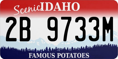 ID license plate 2B9733M