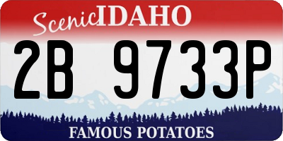 ID license plate 2B9733P