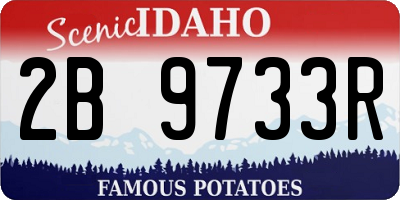 ID license plate 2B9733R