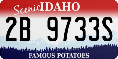 ID license plate 2B9733S