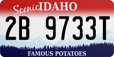 ID license plate 2B9733T