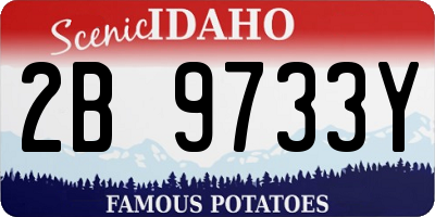 ID license plate 2B9733Y