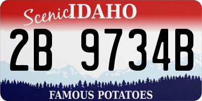 ID license plate 2B9734B