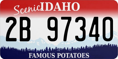 ID license plate 2B9734O