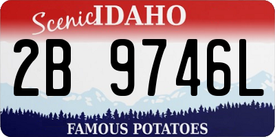 ID license plate 2B9746L