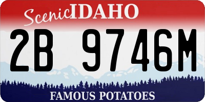 ID license plate 2B9746M