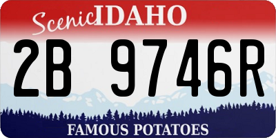 ID license plate 2B9746R