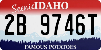 ID license plate 2B9746T