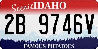 ID license plate 2B9746V