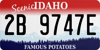 ID license plate 2B9747E