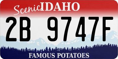 ID license plate 2B9747F