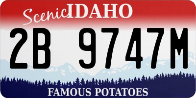 ID license plate 2B9747M