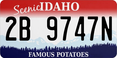 ID license plate 2B9747N