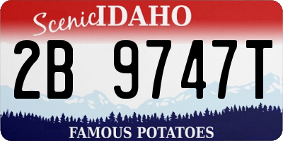 ID license plate 2B9747T