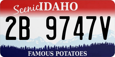 ID license plate 2B9747V