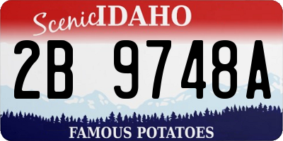 ID license plate 2B9748A
