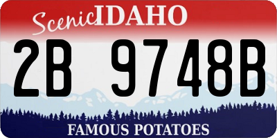 ID license plate 2B9748B