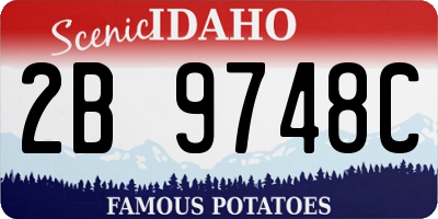 ID license plate 2B9748C