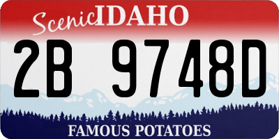 ID license plate 2B9748D