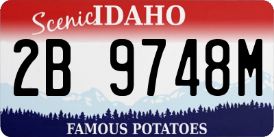 ID license plate 2B9748M