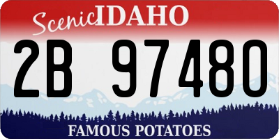 ID license plate 2B9748O