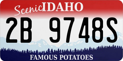 ID license plate 2B9748S