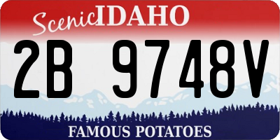 ID license plate 2B9748V