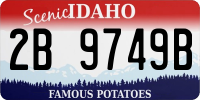 ID license plate 2B9749B