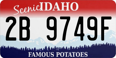 ID license plate 2B9749F