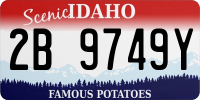 ID license plate 2B9749Y