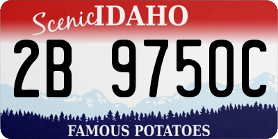 ID license plate 2B9750C