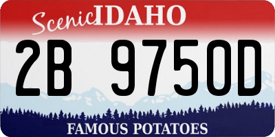 ID license plate 2B9750D