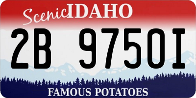 ID license plate 2B9750I