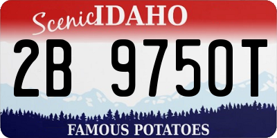 ID license plate 2B9750T