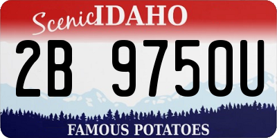 ID license plate 2B9750U