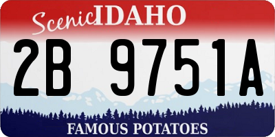 ID license plate 2B9751A