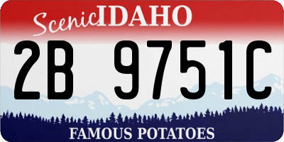 ID license plate 2B9751C
