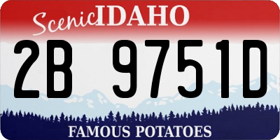 ID license plate 2B9751D