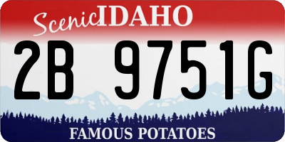 ID license plate 2B9751G