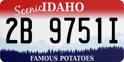 ID license plate 2B9751I